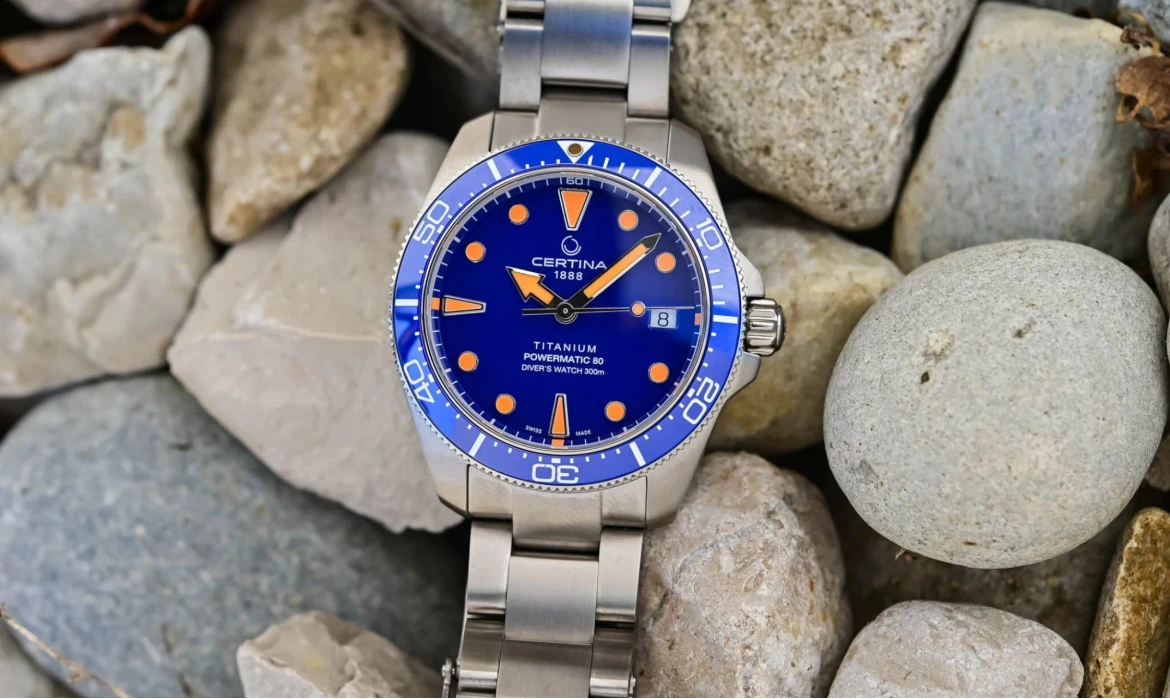 CERTINA DS ACTION DIVER 38MM TITANIUM З ЯСКРАВИМИ АКЦЕНТАМИ