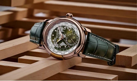НОВЫЙ МАНУФАКТУРНЫЙ FREDERIQUE CONSTANT CLASSIC WORLDTIMER MANUFACTURE В ТЕПЛЫХ ЛЕСНЫХ ЦВЕТАХ