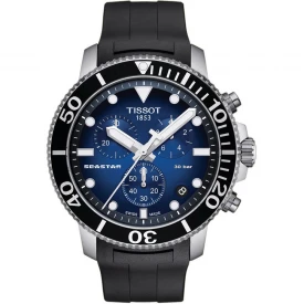 Мужские наручные часы TISSOT SEASTAR 1000 QUARTZ CHRONOGRAPH T120.417.17.041.00 купить по цене 31600 грн на сайте - THEWATCH