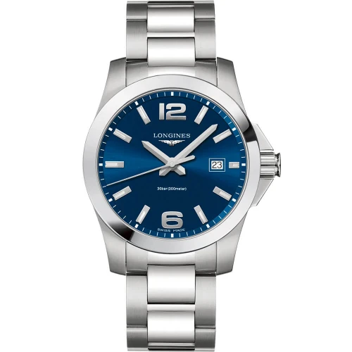 Чоловічий годинник LONGINES CONQUEST L3.759.4.96.6 купити за ціною 52160 грн на сайті - THEWATCH
