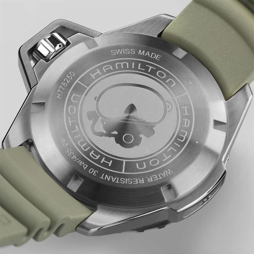 Чоловічий годинник HAMILTON KHAKI NAVY FROGMAN AUTO H77825331 купити за ціною 72040 грн на сайті - THEWATCH