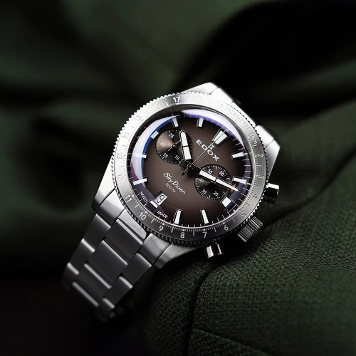 Чоловічий годинник EDOX SKYDIVER CHRONOGRAPH 10116 3 GRIDN купити за ціною 65440 грн на сайті - THEWATCH