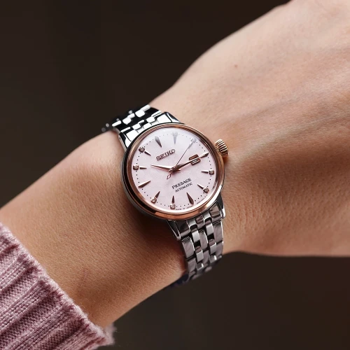 Жіночий годинник SEIKO PRESAGE COCKTAIL TIME DIAMOND TWIST SRE012J1 купити за ціною 24900 грн на сайті - THEWATCH