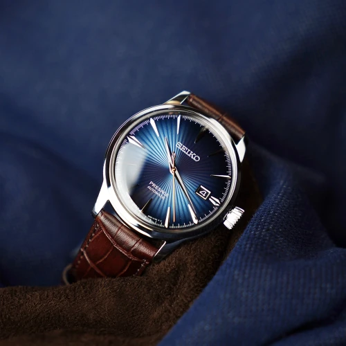 Чоловічий годинник SEIKO PRESAGE COCKTAIL TIME MIDNIGHT BLUE MOON SRPK15J1 купити за ціною 18900 грн на сайті - THEWATCH