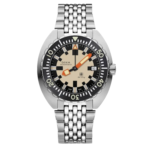 Мужские наручные часы DOXA ARMY BLACK CERAMIC BEZEL 785.10.031.10 купити за ціною 0 грн на сайті - THEWATCH