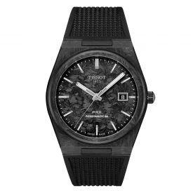 Чоловічий годинник TISSOT PRX POWERMATIC 80 FORGED CARBON T137.907.97.201.00 купити за ціною 57140 грн на сайті - THEWATCH