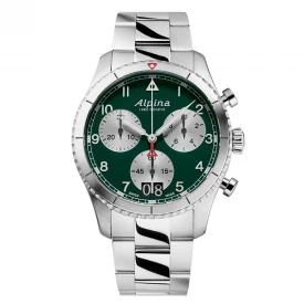 Чоловічий годинник ALPINA STARTIMER QUARTZ CHRONOGRAPH BIG DATE AL-372GRS4S26B купити за ціною 57630 грн на сайті - THEWATCH