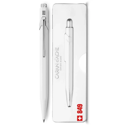 Ручка Caran d'Ache 849 POPLINE White + box купити за ціною 1845 грн на сайті - THEWATCH