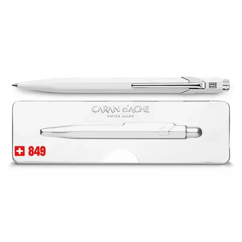 Ручка Caran d'Ache 849 POPLINE White + box купити за ціною 1845 грн на сайті - THEWATCH