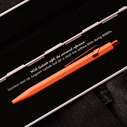 Ручка Caran d'Ache 849 CLAIM YOUR STYLE Tangerine+ box купити за ціною 2575 грн на сайті - THEWATCH