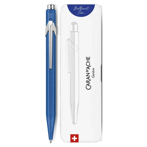 Ручка Caran d'Ache 849 COLORMAT-X Blue купить по цене 2195 грн на сайте - THEWATCH