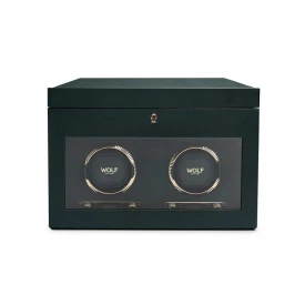 Виндер Wolf British Racing Double Watch Winder Green 792241 купить по цене 96540 грн на сайте - THEWATCH