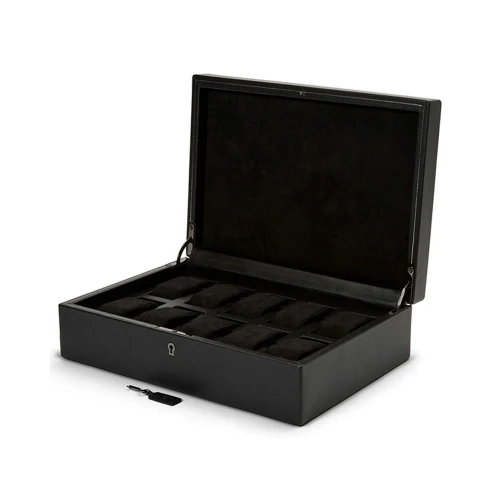 Шкатулка Wolf British Racing 10 PC Watch Box Black 792702 купити за ціною 29700 грн на сайті - THEWATCH