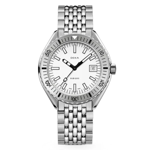 Чоловічий годинник DOXA SUB 200 WHITEPEARL STAINLESS STEEL BEZEL 796.10.011.10 купити за ціною 60000 грн на сайті - THEWATCH