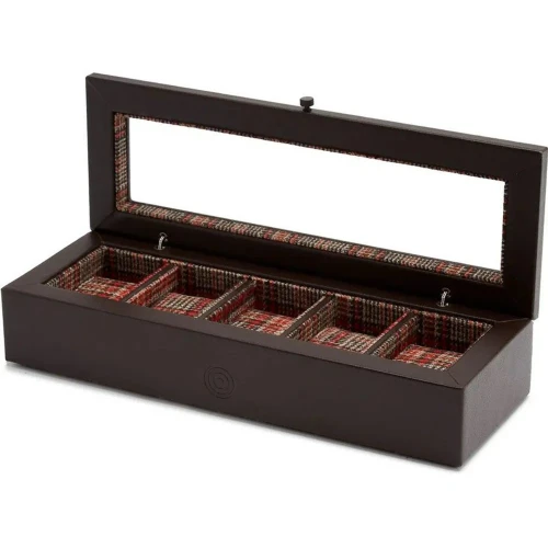 Шкатулка Wolf WM Brown 5 Piece Watch Box Brown 800672 купити за ціною 26940 грн на сайті - THEWATCH