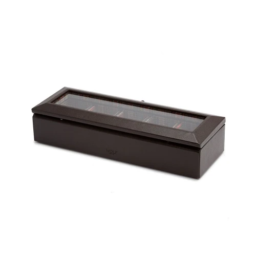 Шкатулка Wolf WM Brown 5 Piece Watch Box Brown 800672 купити за ціною 26940 грн на сайті - THEWATCH