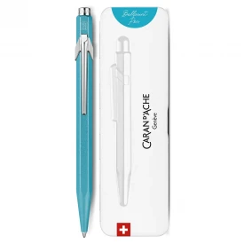 Ручка Caran d'Ache 849 Colormat-X Turquoise + box купити за ціною 2195 грн на сайті - THEWATCH