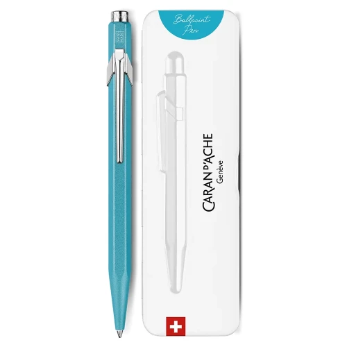 Ручка Caran d'Ache 849 Colormat-X Turquoise + box купити за ціною 2195 грн на сайті - THEWATCH