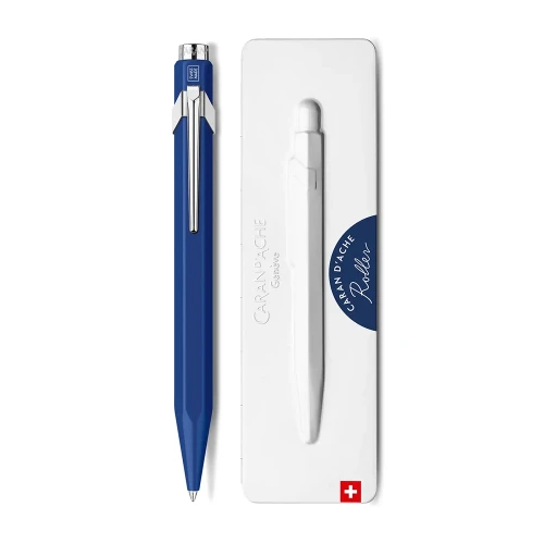 Ручка-ролер Caran d'Ache 849 Blue+ box купити за ціною 3295 грн на сайті - THEWATCH