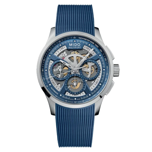Чоловічий годинник MIDO MULTIFORT SKELETON CHRONOGRAPH M038.662.17.040.00 купити за ціною 141580 грн на сайті - THEWATCH