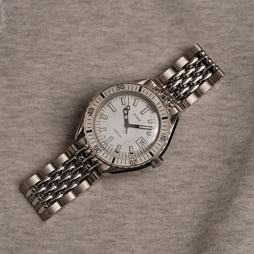 Чоловічий годинник DOXA SUB 200 WHITEPEARL STAINLESS STEEL BEZEL 796.10.011.10 купити за ціною 60000 грн на сайті - THEWATCH