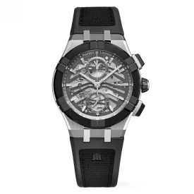 Чоловічий годинник MAURICE LACROIX AIKONIC AUTOMATIC CHRONOGRAPH SKELETON AC8018-SSL20-030-2 купити за ціною 308730 грн на сайті - THEWATCH