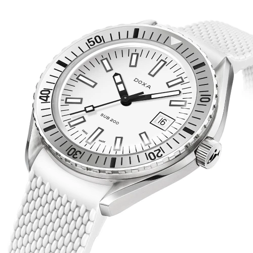 Мужские наручные часы DOXA SUB 200 WHITEPEARL 796.10.011.23 купить по цене 57800 грн на сайте - THEWATCH
