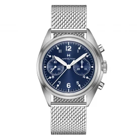 Мужские наручные часы HAMILTON KHAKI AVIATION PILOT PIONEER MECHANICAL CHRONO H76409140 купить по цене 129420 грн на сайте - THEWATCH