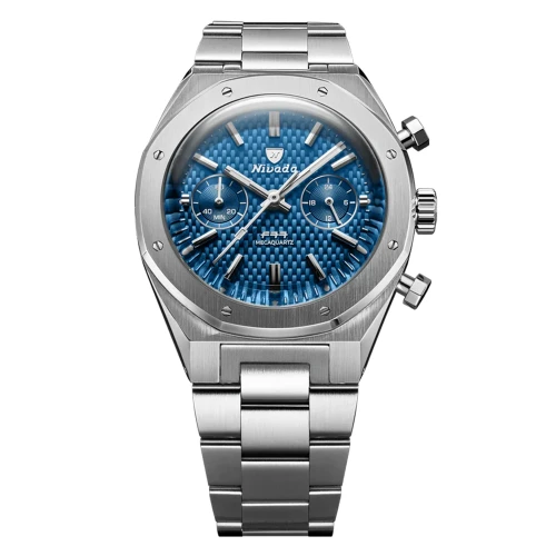 Чоловічий годинник NIVADA GRENCHEN F77 SST CHRONO MECAQUARTZ BLUE MK2 38 MM 68000Q77 купити за ціною 40500 грн на сайті - THEWATCH