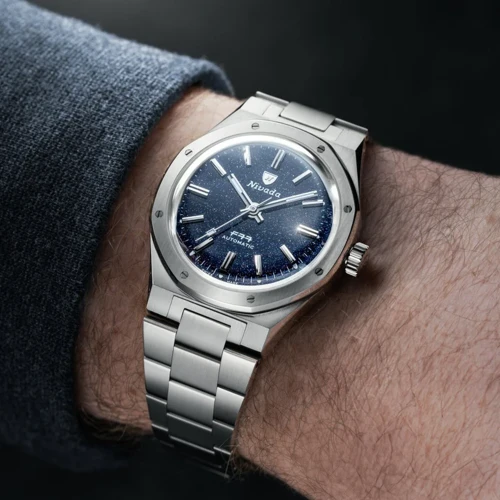 Чоловічий годинник NIVADA GRENCHEN F77 SST DARK BLUE AVENTURINE MK1 37 MM 68010A77 купити за ціною 88800 грн на сайті - THEWATCH