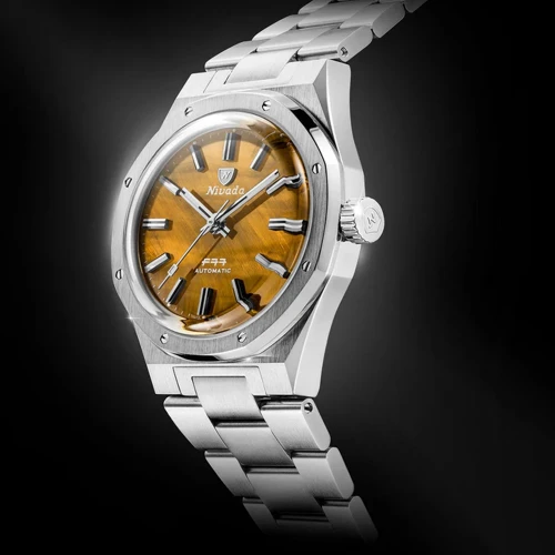 Чоловічий годинник NIVADA GRENCHEN F77 SST TIGER EYE MK1 37 MM 68032A77 купити за ціною 88800 грн на сайті - THEWATCH