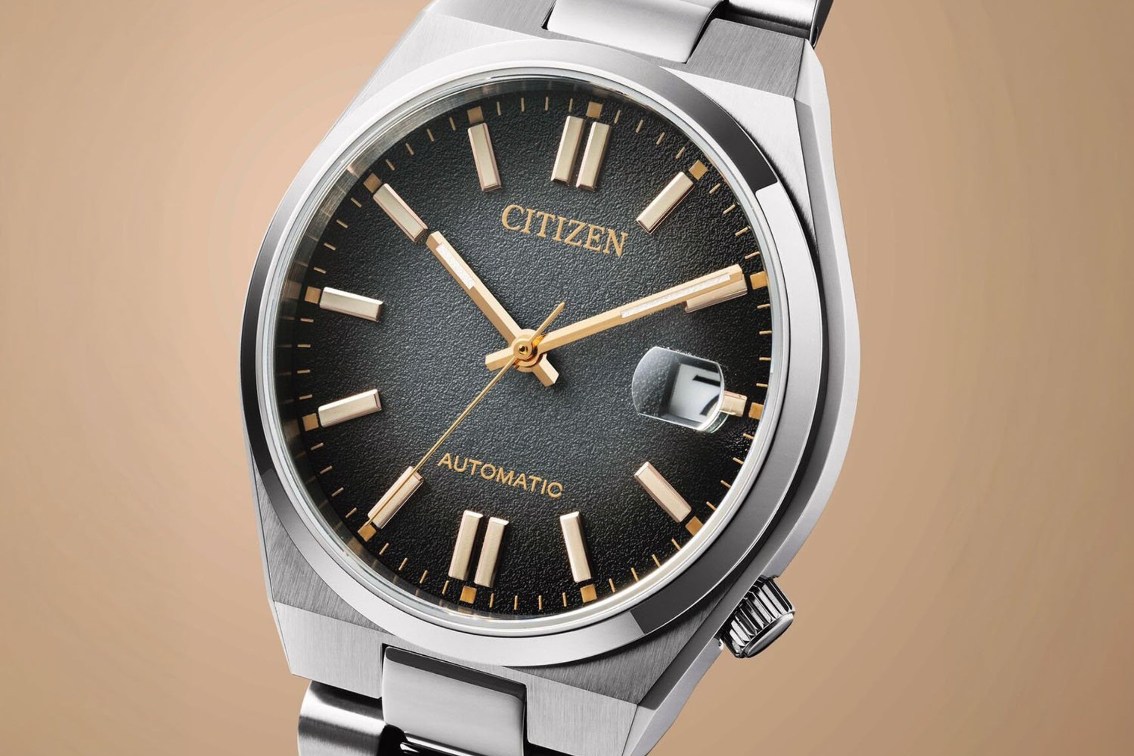 CITIZEN TSUYOSA 37MM “TIME SLIP” З ЧОРНИМ ЦИФЕРБЛАТОМ У ДИМЧАСТОМУ