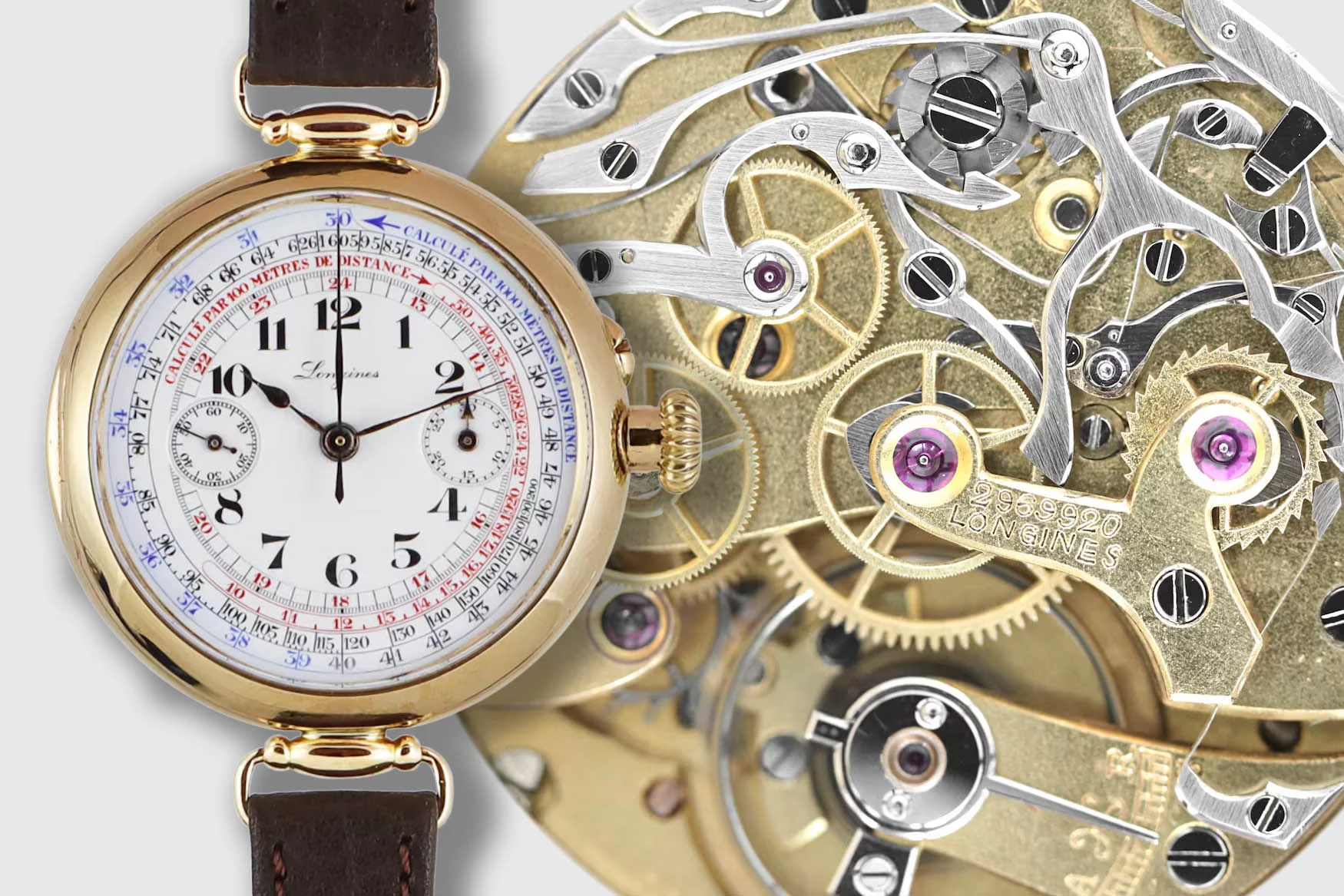 Хронограф Longines 1916 года с калибром 13.33Z