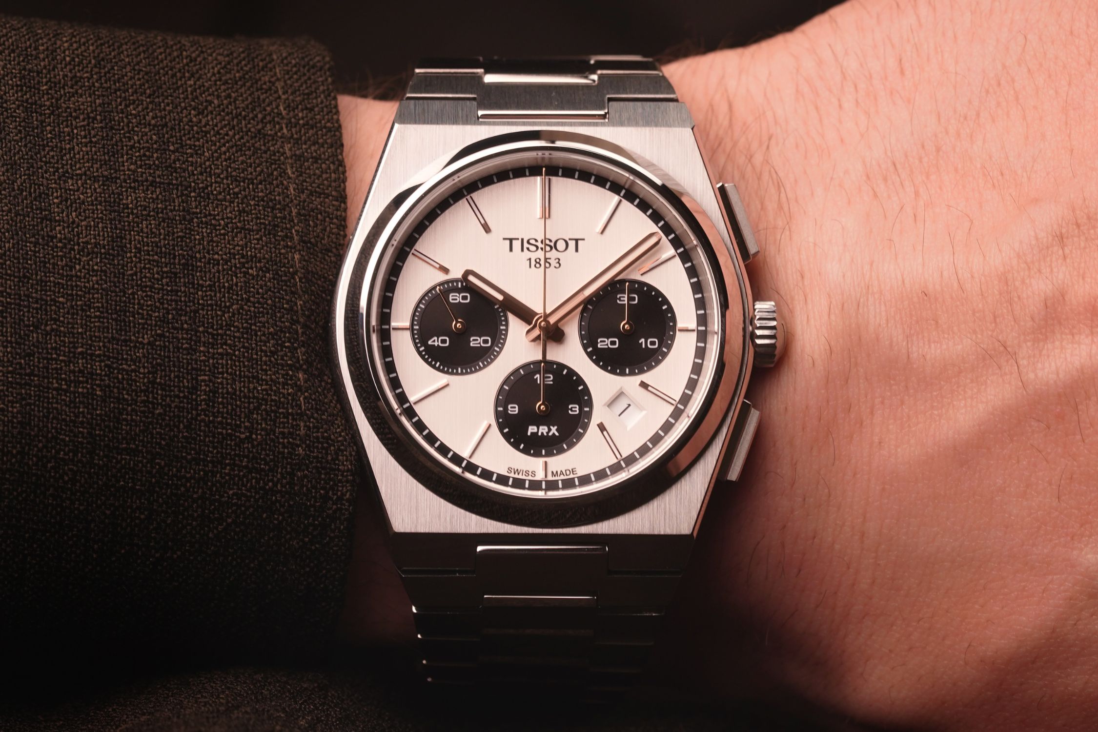 Tissot PRX Automatic Chronograph T137.427.11.011.00 Baton hands