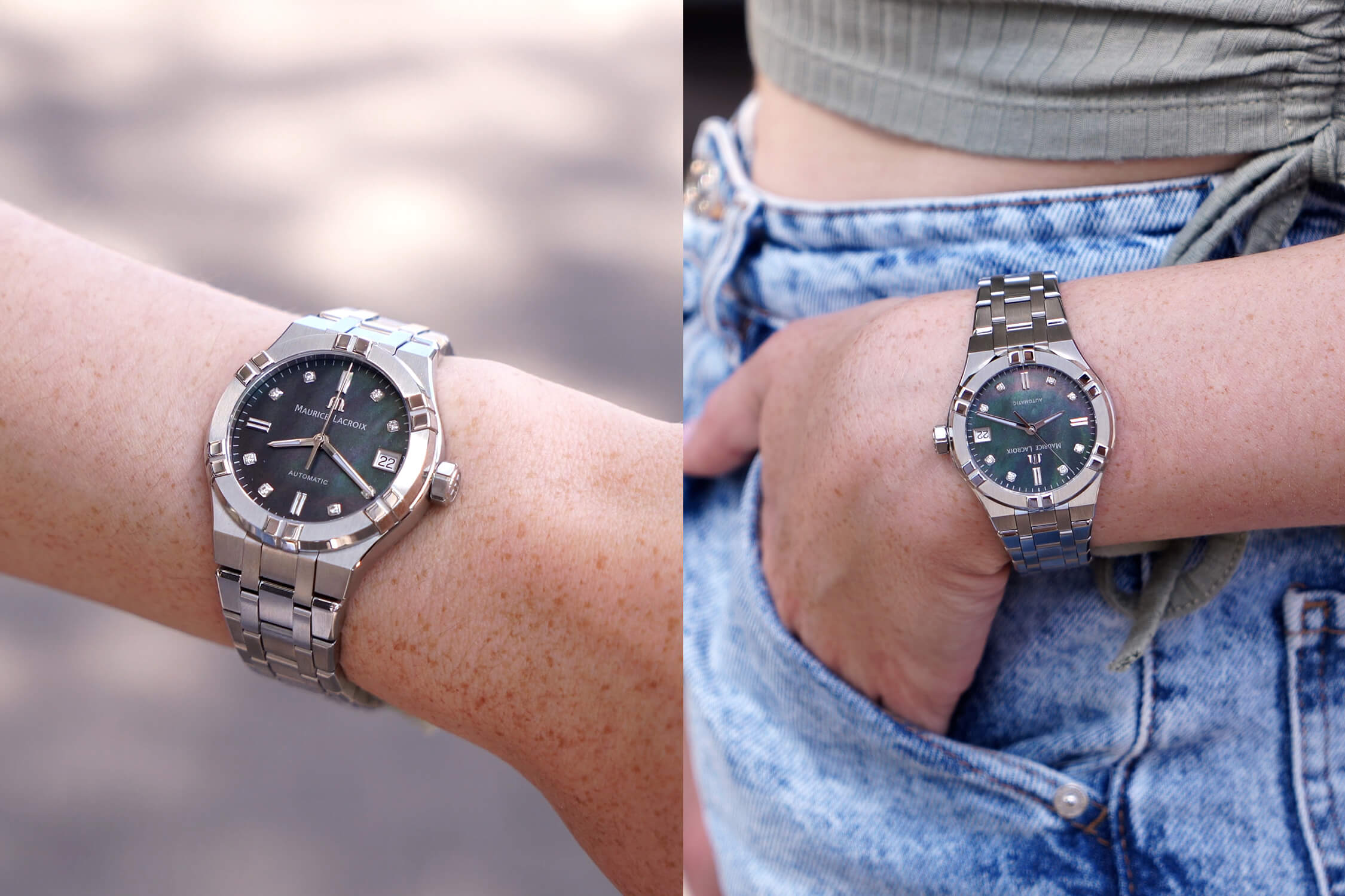 женские часы maurice lacroix aikon automatic ai6006-ss002-370-1